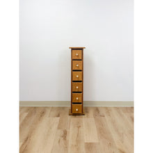 Load image into Gallery viewer, Vintage Pine Six Drawer Narrow Vertical Apothecary Cabinet Storage