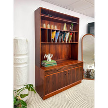 Load image into Gallery viewer, Vintage Danish Rosewood Wall Unit Shelf MCM Storage Display Cabinet Denmark