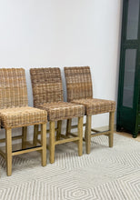 Load image into Gallery viewer, Set of 4 Woven Barstools