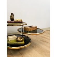 Load image into Gallery viewer, Milo Baughman Style Tubular Chrome Swivel Coffee Table Smokey Glass MCM