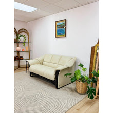 Load image into Gallery viewer, Ekornes Stressless Oslo Loveseat, Cream Color Genuine Leather