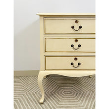 Load image into Gallery viewer, Beige Vintage Provincial Chest of Three Drawers Storage Wood Dresser Lock/Keys