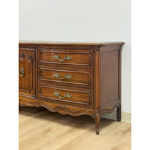 Load image into Gallery viewer, Ornate Thomasville French Provincial 9 Drawer Dresser With Metal Pulls Vintage