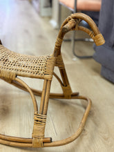 Load image into Gallery viewer, Vintage Rattan Rocking Horse