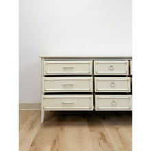 Load image into Gallery viewer, Vintage Thomasville Paoletti Faux Bamboo 9 Drawer Dresser White Hollywood Regency