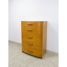 Load image into Gallery viewer, Heywood Wakefield MCM Tallboy 5-Drawer Dresser Pre-WWII Vintage 32" Wide
