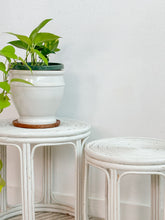 Load image into Gallery viewer, Pair of Coiled Rattan End Tables