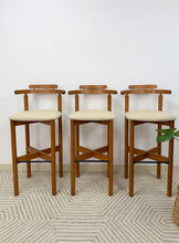 Load image into Gallery viewer, Set of 3 Findahls Møbelfabrik Barstools