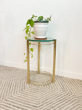 Load image into Gallery viewer, Postmodern Round Brass End Table