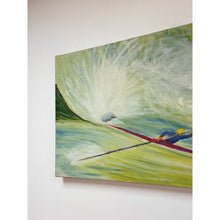Load image into Gallery viewer, Vintage Oil Painting Kayaker Expressionist Canvas Gestural J. Zuill Signed