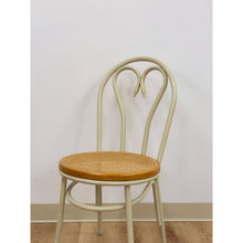 Load image into Gallery viewer, White Metal "Bentwood" Cane Seat Accent Chair Vintage MCM Coastal Boho