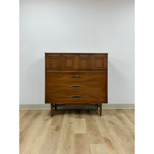Load image into Gallery viewer, Vintage Chest Broyhill Sculptra MCM Gentleman's Tallboy Three Drawer Dresser