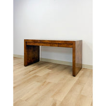Load image into Gallery viewer, Rare Vintage Hekman MCM Burlwood Desk with Three Drawers Mid Century Collectable