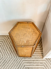 Load image into Gallery viewer, Hexagon Parquet Bamboo Side Table
