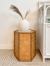 Load image into Gallery viewer, Hexagon Parquet Bamboo Side Table