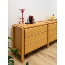 Load image into Gallery viewer, Custom Oak 6-Drawer Dresser Butcher Block Top Vintage Handcrafted Bedroom Piece