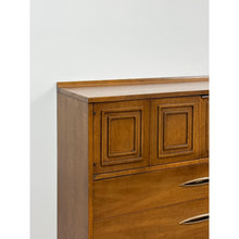 Load image into Gallery viewer, Vintage Chest Broyhill Sculptra MCM Gentleman's Tallboy Three Drawer Dresser