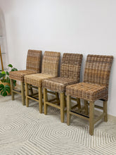 Load image into Gallery viewer, Set of 4 Woven Barstools