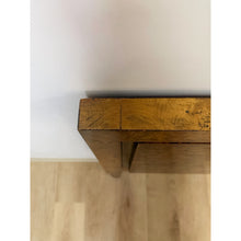 Load image into Gallery viewer, Vintage John Stuart MCM Burlwood King Headboard Bronze Inlay Detail, Collectable