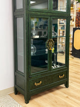 Load image into Gallery viewer, Green Chinoiserie Curio Cabinet