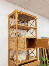 Load image into Gallery viewer, Vintage Rattan Etagere