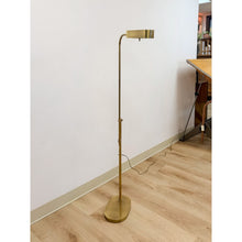 Load image into Gallery viewer, Solid Brass Floor Lamp Adjustable Vintage MCM Hollywood Regency Reading Light