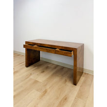 Load image into Gallery viewer, Rare Vintage Hekman MCM Burlwood Desk with Three Drawers Mid Century Collectable