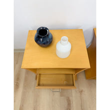 Load image into Gallery viewer, Unique Curved Hourglass Double Sided Nightstand Pair Vintage Accent