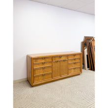 Load image into Gallery viewer, Broyhill Dresser with Burlwood Inlay 12-Drawer Vintage MCM Dresser Brass Handles