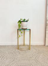 Load image into Gallery viewer, Postmodern Round Brass End Table