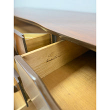 Load image into Gallery viewer, Rare United Furniture MCM Long Dresser Intricate Wood Pulls Vintage Lowboy