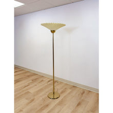 Load image into Gallery viewer, Vintage Brass Torchiere Floor Lamp MCM Hollywood Regency Style