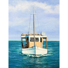 Load image into Gallery viewer, Buster Hall Bahamian Fishing Boat Original Painting Signed 1984 Coastal Nautical