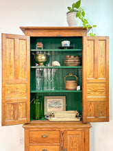 Load image into Gallery viewer, Antique Pine 2 Piece Cabinet