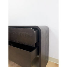 Load image into Gallery viewer, Modern Crate and Barrel "Cortez" Black Six Drawer Dresser Curved With Soft Close