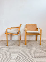 Load image into Gallery viewer, Pair of Italian Bentwood Cane Chairs