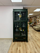 Load image into Gallery viewer, Green Chinoiserie Curio Cabinet