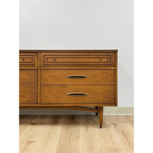 Load image into Gallery viewer, Vintage Dresser Broyhill Sculptra MCM Six Drawer Lowboy Bronze Walnut 1960s