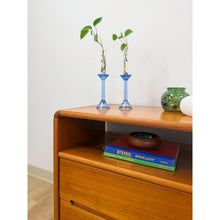 Load image into Gallery viewer, MCM Teak Rolling TV Stand Cart Two Drawers Danish Modern Vintage