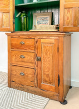 Load image into Gallery viewer, Antique Pine 2 Piece Cabinet