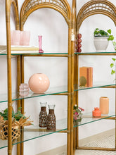 Load image into Gallery viewer, Arched Rattan Room Divider Shelf