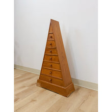 Load image into Gallery viewer, Rare MCM Teak Pyramid Apothecary Cabinet Vintage Danish Modern Traigular Storage