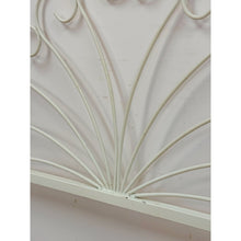 Load image into Gallery viewer, Pair of White Wrought Iron Twin Headboards French Country Farmhouse Whimsical