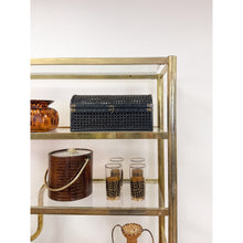 Load image into Gallery viewer, Vintage Milo Baughman Style Brass Tone Etagere Shelf Vintage Hollywood Regency