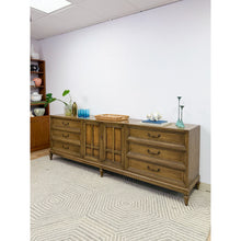 Load image into Gallery viewer, MCM Modular Three Piece Buffet Console Server Vintage Grey Green Server