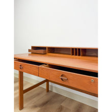 Load image into Gallery viewer, Peter Lovig Nielsen MCM Desk Folding Top Shelving Rare Danish Modern Office Desk