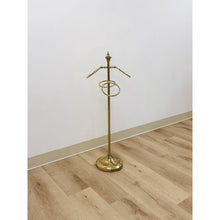 Load image into Gallery viewer, Vintage Towel Rack Brass Regency Freestanding Scarf Rack Hollywood Regency MCM