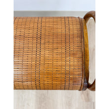 Load image into Gallery viewer, French Style Bentwood Rattan Woven Bench Vintage MCM 1960s Accent Boho Design