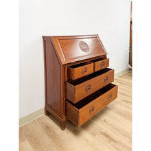 Load image into Gallery viewer, Rare Oriental Rosewood Secretary Writing Desk Fold Out Sheraton Hotel Provenance