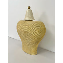 Load image into Gallery viewer, Pencil Reed Tessellated Stone Bust Statue Hollywood Regency Coastal MCM